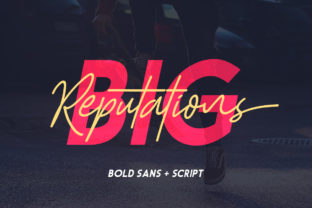 Big Reputation Duo: The Script Handwritten Font for Powerful Branding and Design