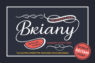 Briany: The Script Font That Elevates Your Brand’s Visual Identity