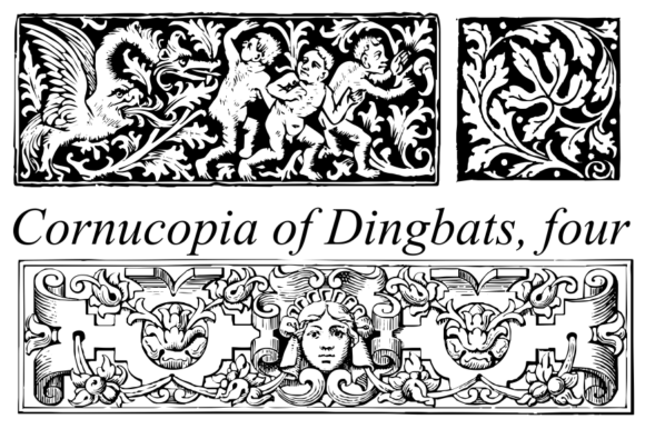Cornucopia of Dingbats Four: A Vintage Font for Timeless Branding