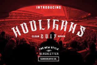 Hooligans: A Bold Blackletter Font for Editorial Design and Branding