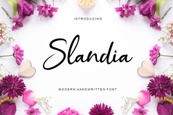 Slandia: A Script Handwritten Font for Editorial Design and Branding