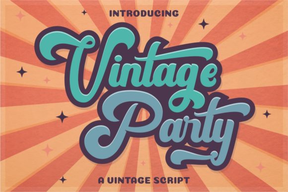 Vintage Party Font: A Bold Script for Handmade Crafters